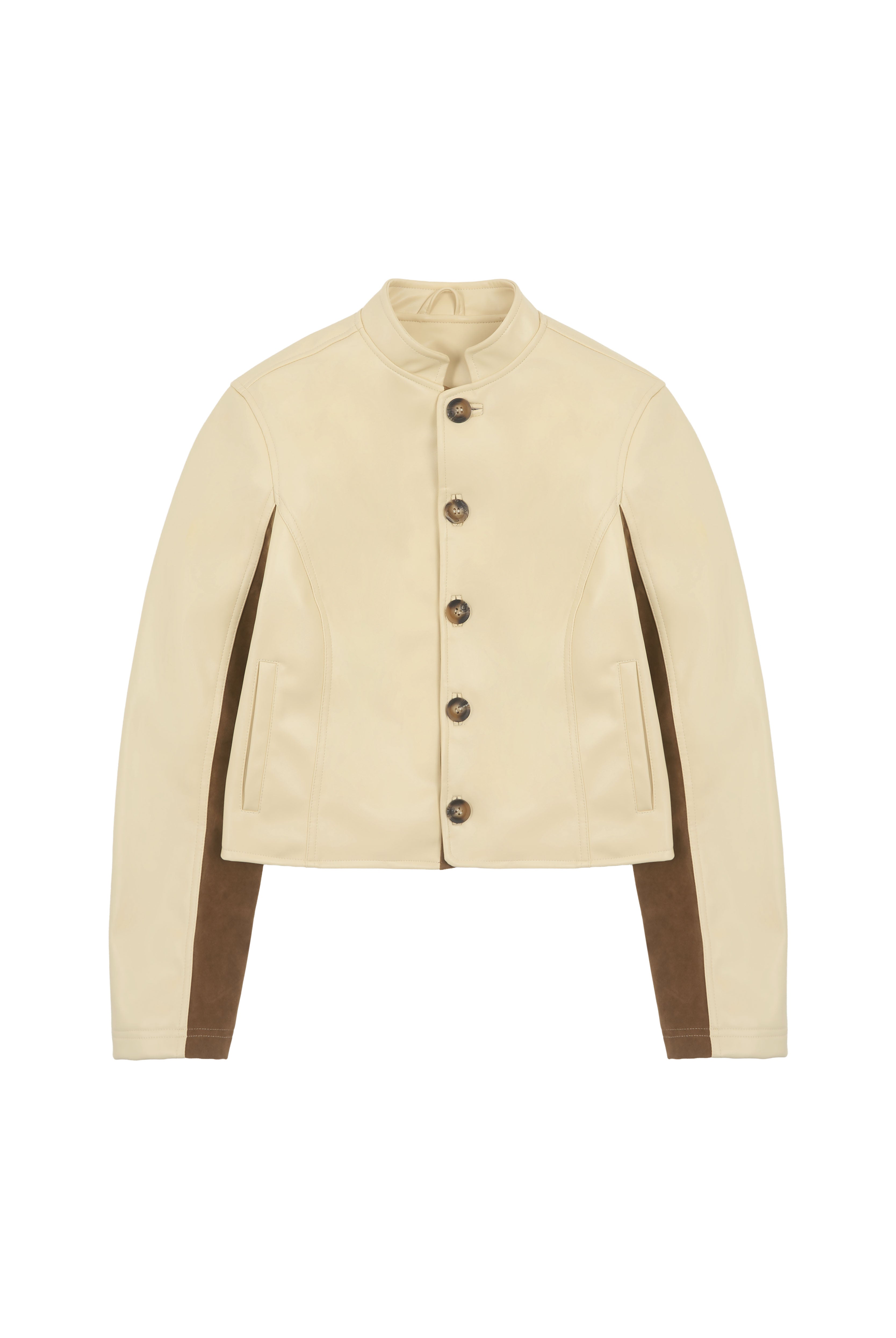 Benny Faux Leather Jacket in Yellow